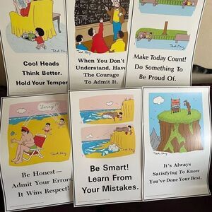 Positive Attitude 1980’s Posters Think Ahead Do The Right Thing set of 6!